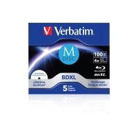 VERBATIM BD-R Jewel 100GB 43834 M-Disc IJ printable 5pcs