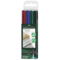 FABER-CASTELL Marqueur permanent MULTIMARK M, étui de 4