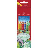 FABER-CASTELL Dreikant-Buntstifte Jumbo GRIP, 6er Etui