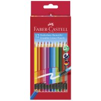 FABER-CASTELL Crayon de couleur gommable, étui...
