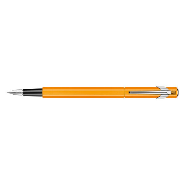 CARAN DACHE Stylo plume 849 F 841.030 orange fluo, verni