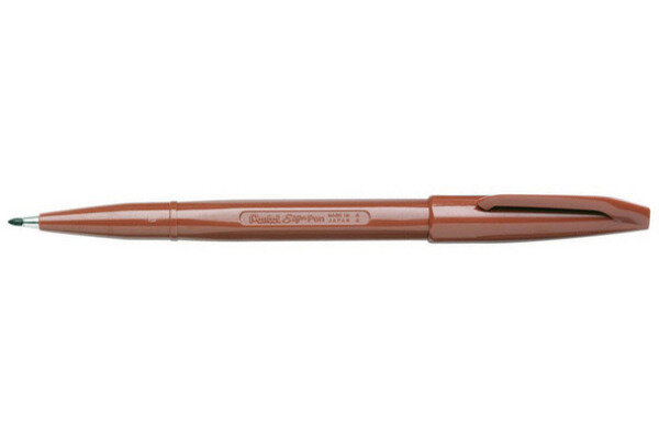 PENTEL Stylos fibre Sign Pen 2.0mm S520-E brun