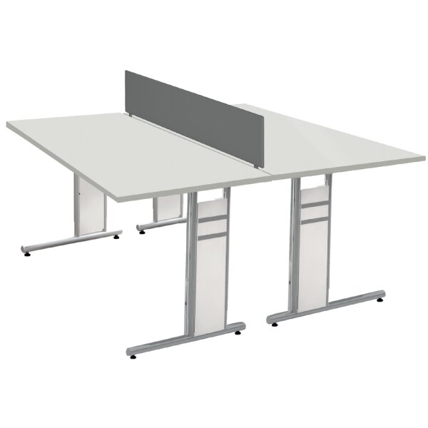 kerkmann Bureau Form 4, (L)1.200 mm, gris clair