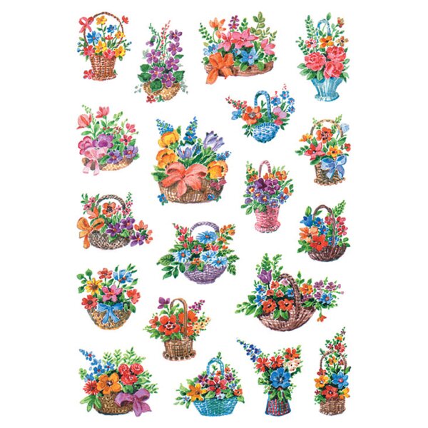 HERMA Autocollants DECOR Fleurs dans un panier