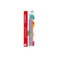 STABILO Bleistift 160 mit Gummi HB B-50500-10 assortiert...