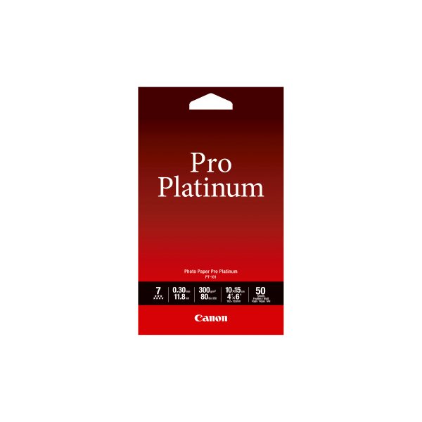 CANON Pro Platinum Photo Pap.10x15cm PT1014x6 InkJet glossy 300g 50 Blatt