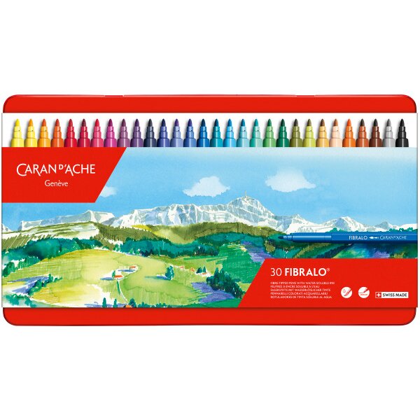 CARAN DACHE Feutres Fibralo M 185.330 30-couleurs ass.