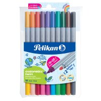 Pelikan Feutres colorella twin, rond, étui de 10