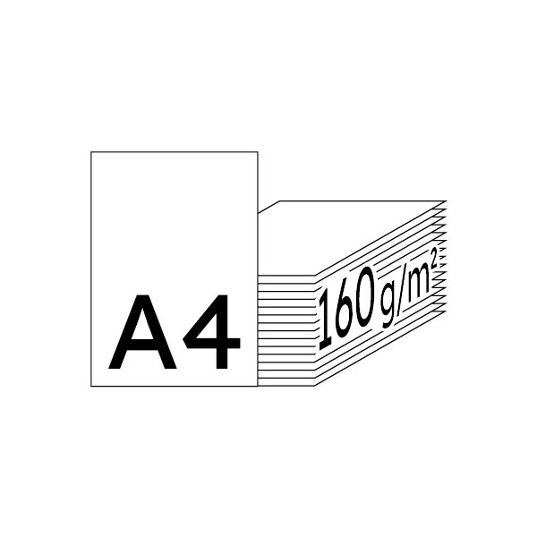 RAINBOW Farbpapier chamois A4 160g - 1 Palette (50000 Blatt)