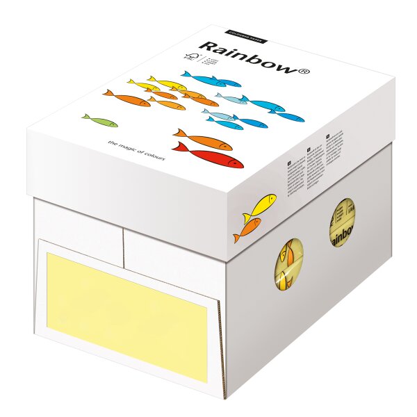 RAINBOW Papier couleur jaune clair A3 80g - 1 Palette (50000 Feuilles)