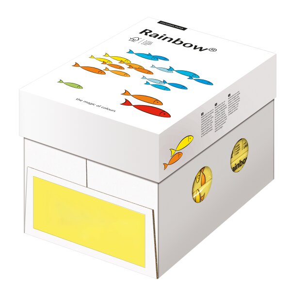 RAINBOW Farbpapier mittelgelb A4 120g - 1 Palette (50000 Blatt)