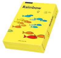 RAINBOW Papier couleur jaune moyen A4 120g - 1 Palette (50000 Feuilles)
