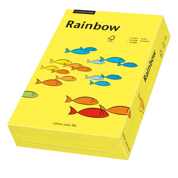 RAINBOW Farbpapier mittelgelb A4 160g - 1 Palette (50000 Blatt)