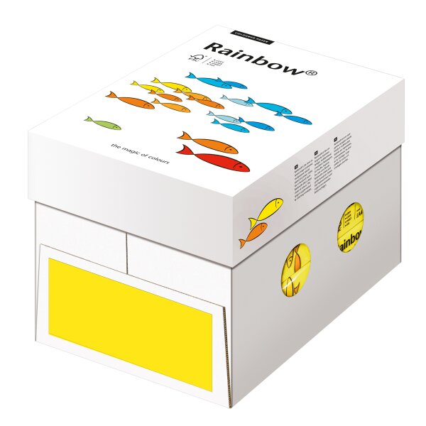 RAINBOW Farbpapier intensivgelb A4 80g - 1 Palette (100000 Blatt)
