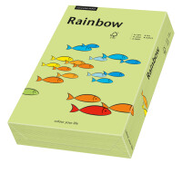 RAINBOW Papier couleur vert lumineux A4 160g - 1 Palette (50000 Feuilles)