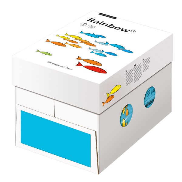 RAINBOW Papier couleur bleu A4 80g - 1 Palette (100000 Feuilles)