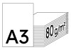 MULTICOPY Premiumpapier hochweiss A3 80g - 1 Karton (2500 Blatt)