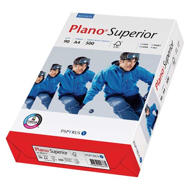 PLANO Superior Papier Premium extra blanc A4 90g - 1 Carton (2500 Feuilles)