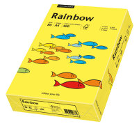 RAINBOW Papier couleur jaune moyen A4 120g - 1 Carton...