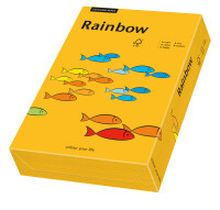 RAINBOW Papier couleur orange moyen A4 120g - 1 Carton (1250 Feuilles)