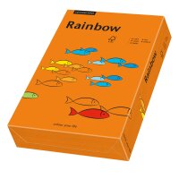 RAINBOW Papier couleur orange intense A4 160g - 1 Carton...