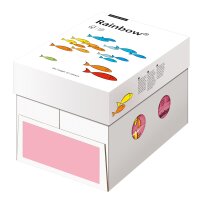 RAINBOW Papier couleur rose A4 120g - 1 Carton (1250...