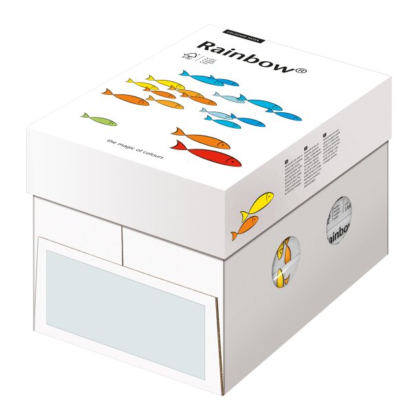 RAINBOW Farbpapier hellgrau A3 80g - 1 Karton (2500 Blatt)