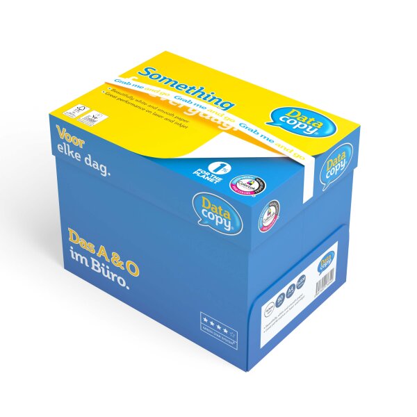 DATA COPY Premiumpapier 4-fach gelocht hochweiss A4 80g - 1 Karton (2500 Blatt)