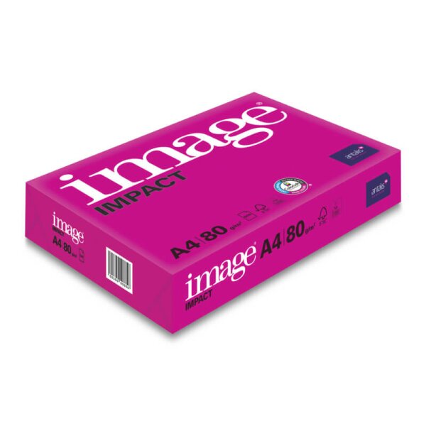 IMAGE Impact Premiumpapier 4-fach gelocht hochweiss A4 80g - 1 Karton (2500 Blatt)