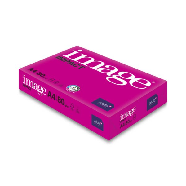 IMAGE Impact Premiumpapier 4-fach gelocht hochweiss A4 80g - 1 Karton (2500 Blatt)