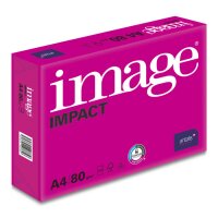 IMAGE Impact Premiumpapier 4-fach gelocht hochweiss A4 80g - 1 Karton (2500 Blatt)