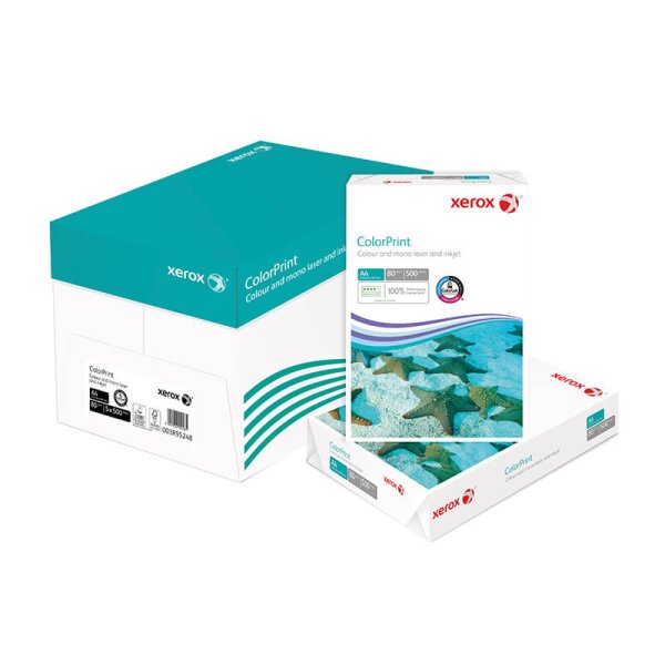 XEROX ColorPrint Farblaserpapier weiss A4 80g - 1 Karton (2500 Blatt)