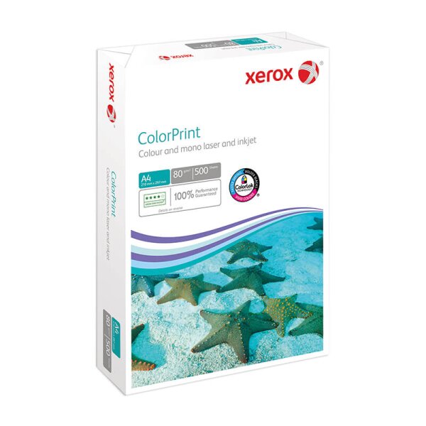 XEROX ColorPrint Farblaserpapier weiss A4 80g - 1 Karton (2500 Blatt)