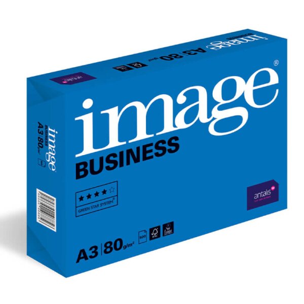 IMAGE Business Businesspapier hochweiss A3 80g - 1 Karton (2500 Blatt)