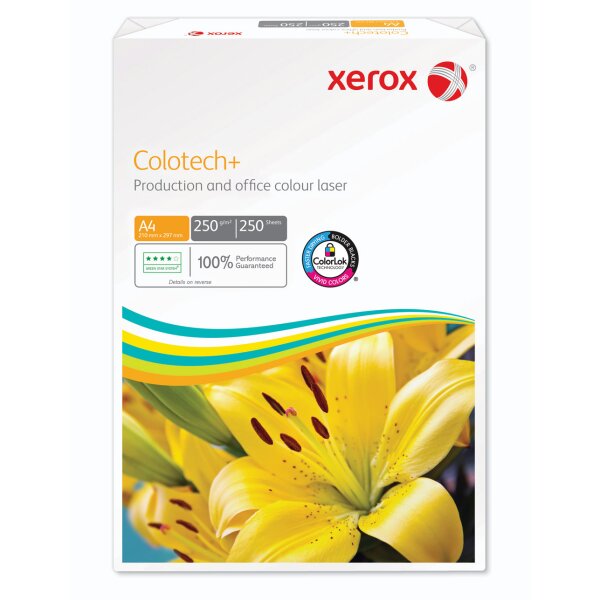 XEROX Colotech+ Farblaserpapier weiss A4 250g - 1 Karton (1000 Blatt)