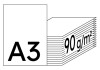 COLOR COPY Papier Laser couleur extra blanc A3 90g - 1 Carton (2500 Feuilles)