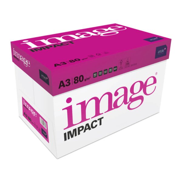 IMAGE Impact Premiumpapier hochweiss A3 80g - 1 Karton (2500 Blatt)