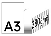 COLOR COPY Papier Laser couleur extra blanc A3 280g - 1 Carton (750 Feuilles)