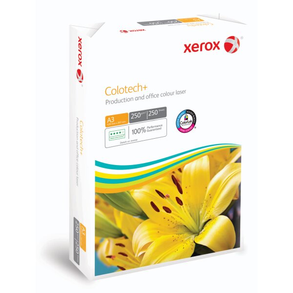 XEROX Colotech+ Farblaserpapier weiss A3 250g - 1 Karton (1000 Blatt)