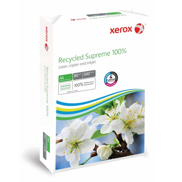 XEROX Recycled Supreme 100% Recyclingpapier A4 80g - 1 Palette (100000 Blatt)