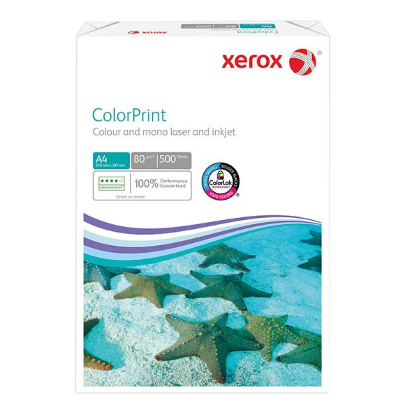 XEROX ColorPrint Farblaserpapier weiss A4 80g - 1 Palette (100000 Blatt)