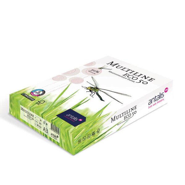 MULTILINE Eco 50 Umweltpapier A3 80g - 1 Palette (50000 Blatt)