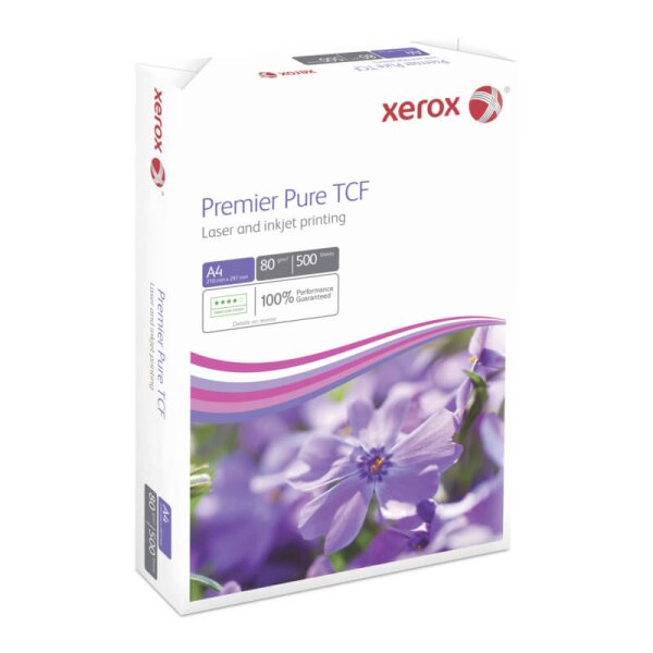 XEROX Premier Pure TCF Businesspapier weiss A4 80g - 1 Palette (100000 Blatt)