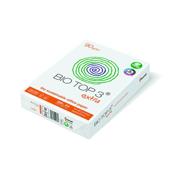 BIO TOP 3 Umweltpapier naturweiss A4 90g - 1 Palette (100000 Blatt)