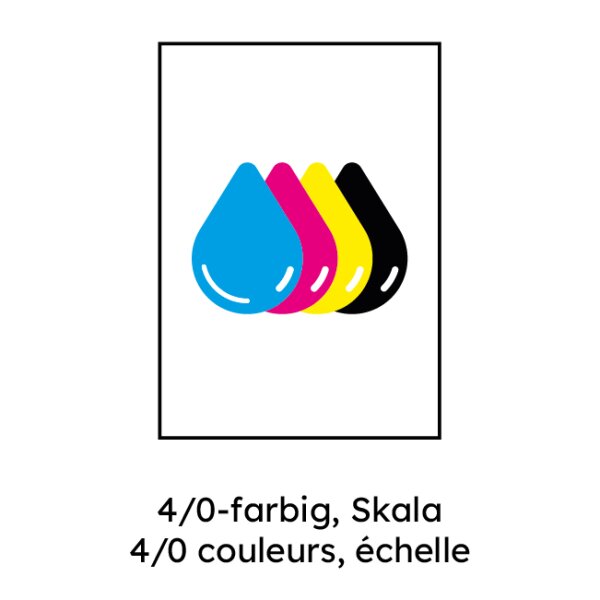 4/0 Druck 4-farbig
